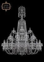 Люстра подвесная хрустальная 11.24.20+10+5.400.3d.XL-95.Cr.V0300 Богемиа Арт Классик прозрачная на 35 ламп, основание хром в стиле классический Люстра подвесная хрустальная 11.24.20+10+5.400.3d.XL-95.Cr.V0300 Богемиа Арт Классик прозрачная на 35 ламп, основание хром в стиле классический